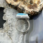 Sterling Silver Southwestern Style Larimar Decorated Bar Ring Size 7.5 For Women
