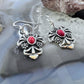 Carolyn Pollack Sterling Silver Red Jasper Floral Dangle Earrings For Women