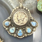 Sterling Silver Southwestern Style 1945 Mercury Dime & Golden Hill Turquoise Pendant