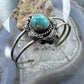 Vintage Native American Silver Natural Turquoise Split Shank Bracelet For Women