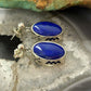 Carolyn Pollack Sterling Silver Oval Lapis w/Native Symbol Dangle Earrings For Women