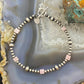Native American Sterling Navajo Pearl & Peruvian Pink 3-5 mm Bead 7.5" Bracelet