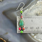 Sterling Silver Southwestern Style Multistone Dangle Earrings For Women