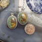 Sterling Silver Southwestern Style Oval Royston Turquoise Dangle Earrings For Women