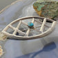 Silver Native American Turquoise Sandcast Brooch