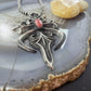 Floyd Parkhurst Native American Sterling Silver Coral Tufa Cast Unisex Pendant
