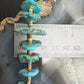 Vintage Native American Chunky Turquoise & Heishi Beads 20" Necklace For Women