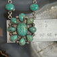 Sterling Silver Southwestern Style Tyrone Turquoise Cluster 18" Necklace For Women