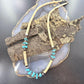 Vintage Native American Heishi and Turquoise Beads 19" Necklace For Women