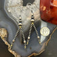 Various Sizes Navajo Pearl Beads Sterling Silver Dangle Earrings For Women