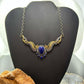 Carolyn Pollack Sterling Silver & Brass Lapis Decorated 15" Necklace For Women