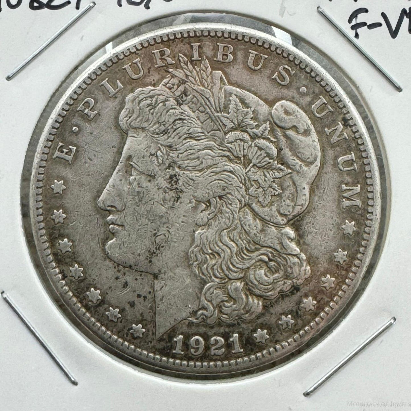 1921-S US 90% Morgan Silver Dollar F-VF #10824-1GH