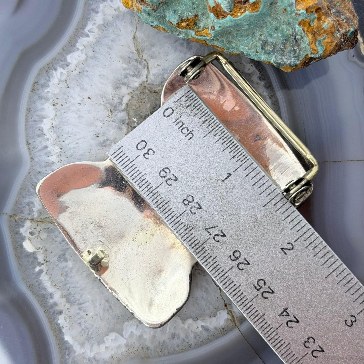 Emerson Kinsel Native American Sterling Silver Heavy Horse Belt Buckle For Men