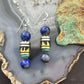 Tommy & Rosita Singer Sterling  Silver Lapis,Turquoise Beads Dangle Earrings For Women #1