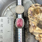 Sterling Silver Southwestern Style Rectangle Thulite Ring Size 7 For Women