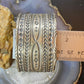 Tawney Cruz-Willie Native American Sterling Silver Wide Stamped Bracelet For Women #1