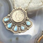 Sterling Silver Southwestern Style 1942 Mercury Dime & Golden Hill Turquoise Necklace For Women
