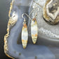 Sterling Silver Marquise Ocean Jasper Slab Dangle Earrings For Women #143