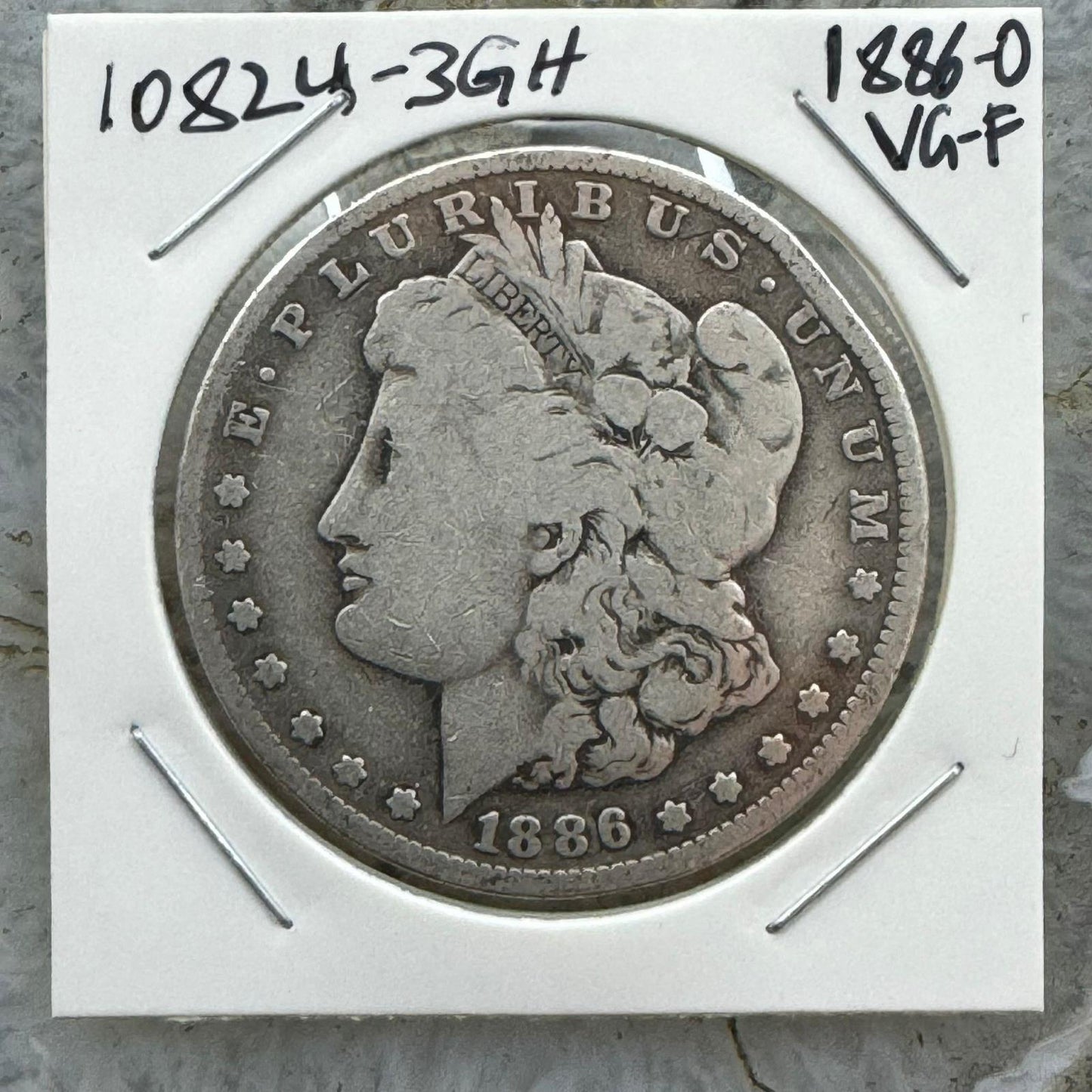 1886-O US 90% Morgan Silver Dollar VG-F #10824-3GH