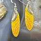 Sterling Silver Oval Bumblebee Jasper Slab Dangle Earrings For Women #153