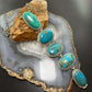 Sterling Silver Southwestern Style Kingman Turquoise 32" Necklace For Women