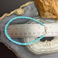 Sterling Silver Faceted Square Turquoise Beads Bracelet/Anklet For Women