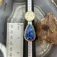 Sterling Silver Southwestern Style Teardrop Azurite Ring Size 7.75 For Women