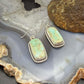 Sterling Silver Southwestern Style Rectangle Turquoise Dangle Earrings For Women