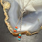 Carolyn Pollack Sterling Silver Coral & Turquoise Beads Chain Lariat Necklace For Women