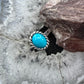 Carolyn Pollack Sterling Silver Oval Turquoise Solitaire Decorated Ring For Women