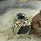 Carolyn Pollack Sterling Silver Faceted London Blue Topaz Decorated Ring For Women