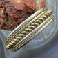 Vintage Native American Sterling Silver &Brass Coil Stackable Bracelet For Women