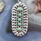 Sterling Silver Southwestern Style Turquoise &Silver Teardrop Cluster Pendant For Women