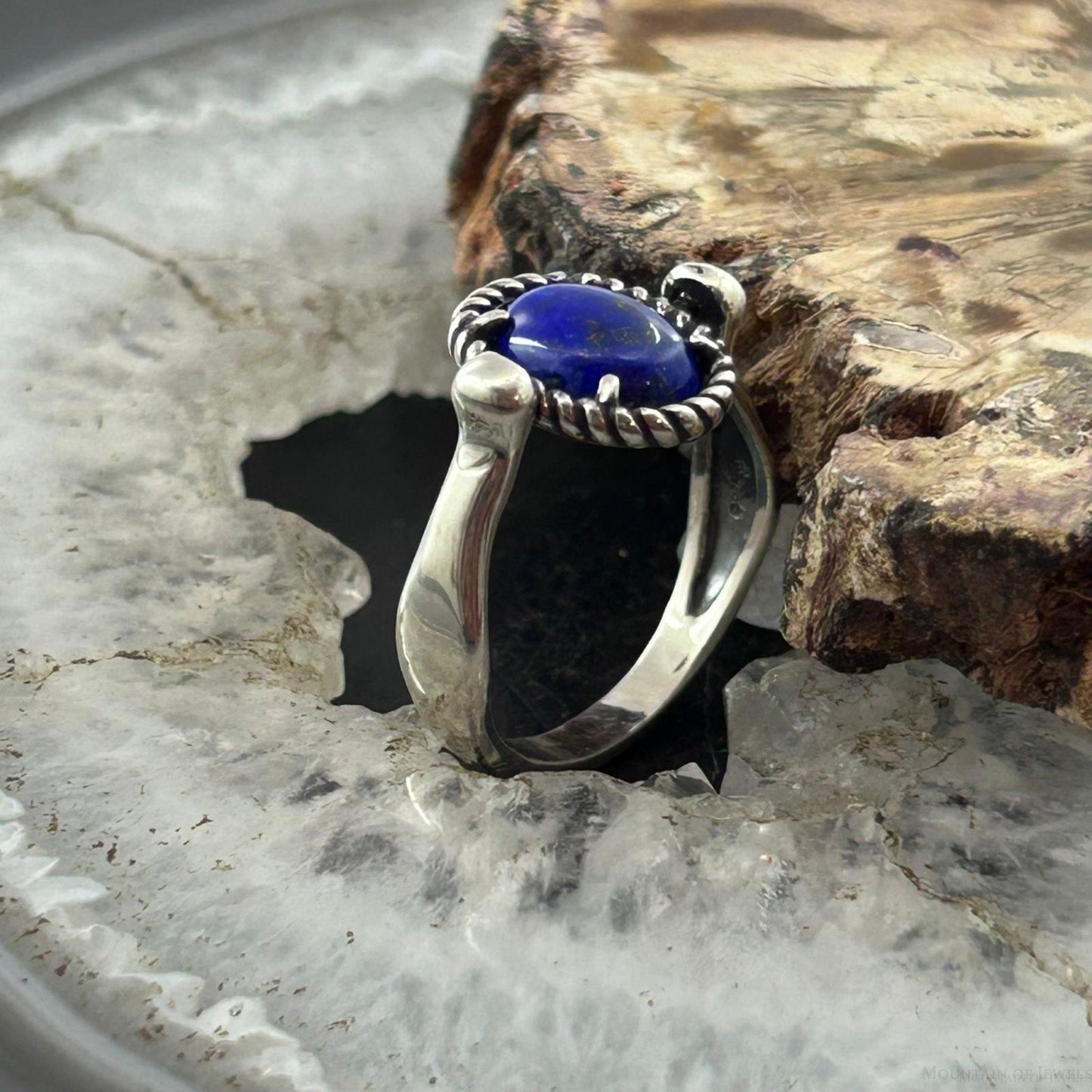 Carolyn Pollack American West Sterling Silver Oval Lapis Reversible Ring For Women