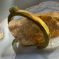Vintage Native American Thick and Solid Brass Turquoise Bracelet For Women