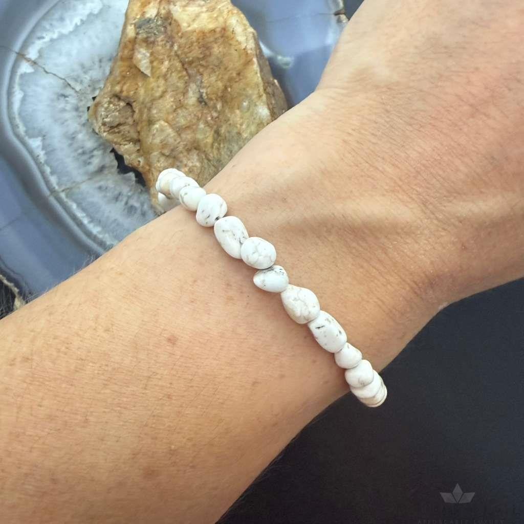 Sterling Silver Natural Wild Horse Beads Bracelet/Anklet For Women