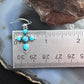 Sterling Silver Southwestern Style Turquoise Cross Dangle Earrings For Women