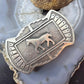 Emerson Kinsel Native American Sterling Silver Overlay Horse Belt Buckle For Men