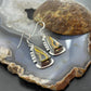 Sterling Silver Southwestern Style Triangle Yellow Jasper Dangle Earrings For Women