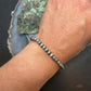 Sterling Silver 5mm Navajo Pearl Beads Stretch Bracelet For Women