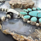 Antoinette Martinez Native American Sterling Silver Kingman Turquoise Cluster Pendant For Women