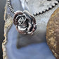 Sterling Silver Fashion Electroform Decorated Rose Pendant- Taxco Mexico