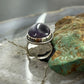 Sterling Silver Southwestern Style Oval Translucent Amethyst Ring Size 7.5 For Women