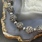 Carolyn Pollack Sterling Silver Decorated Swirl Hallow Beaded Necklace For Women