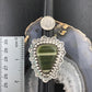 Kevin Rey Coriz Native American Sterling Silver Green Agate Ring Size 7.5 For Women