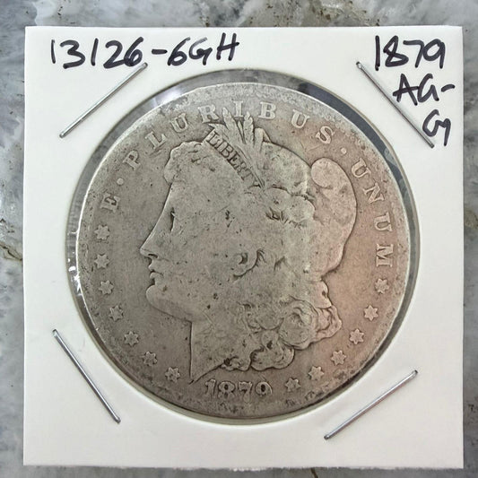 1879 US 90% Morgan Silver Dollar AG-G #13126-6GH