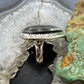 Sterling Silver Southwestern Style White Buffalo Heart Ring Size 6 For Women