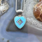 Carolyn Pollack Sterling Silver Multistone Inlay Heart Pendant 17" Necklace For Women