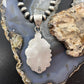 Sterling Silver Southwestern Style Oval Ruby Zoisite Decorated Pendant For Women