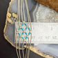 Sterling Silver Liquid Silver & Turquoise Woven Beaded 7" Bracelet For Women